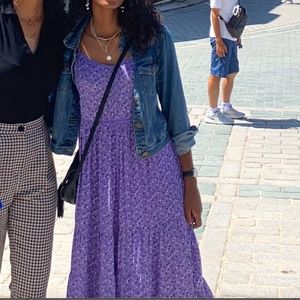 Urban Outfitters Lilac Midi Floral Dress